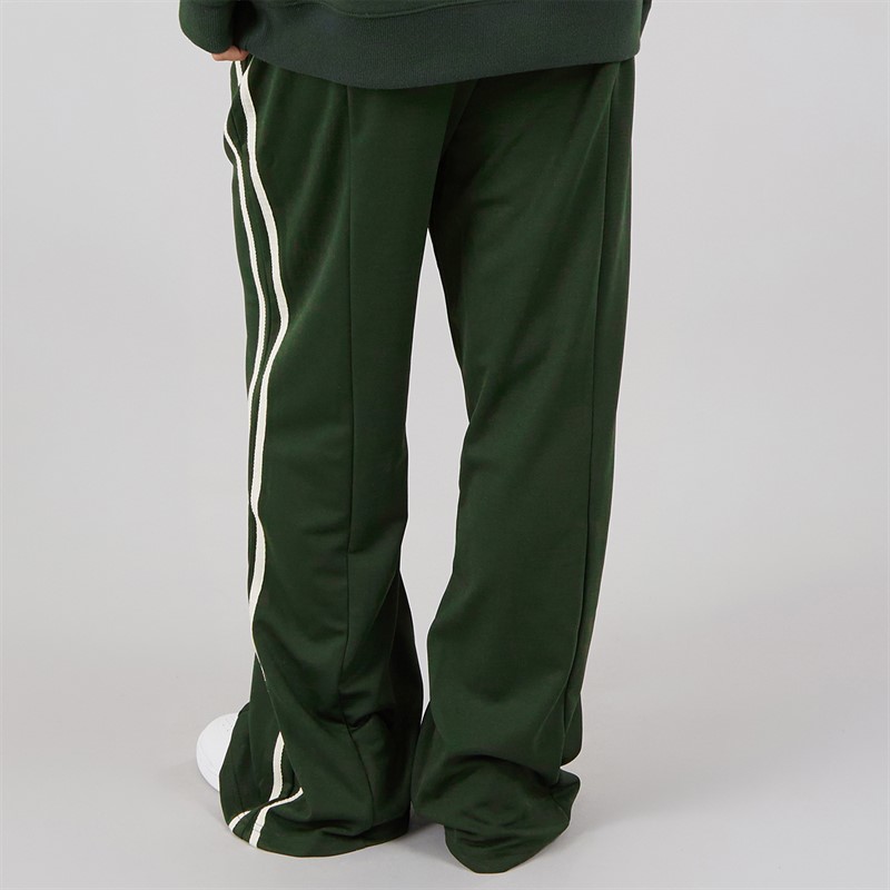 Brave Soul Womens Noelle Stripe Joggers Forest Green/Cream