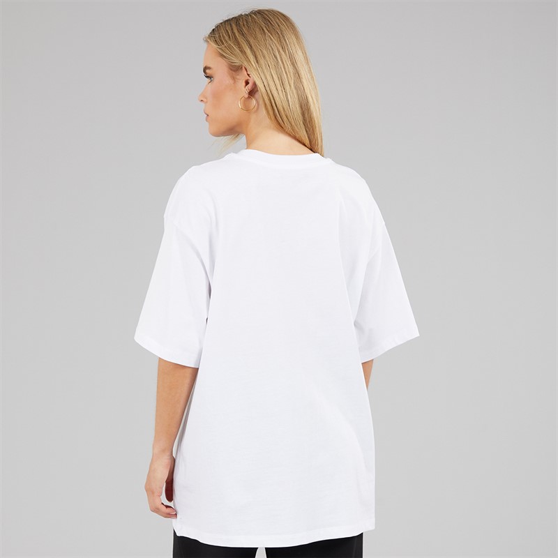 Brave Soul Womens Ascot Oversized T-Shirt White