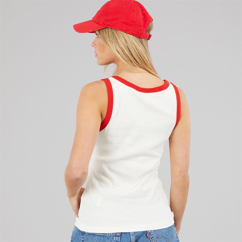 Brave Soul Womens Scuba Vest White/Red