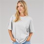 Brave Soul Womens Ascot Oversized T-Shirt Silver Grey Marl