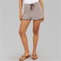 Brave Soul Womens Heart Tie Front Shorts Brown/Cream