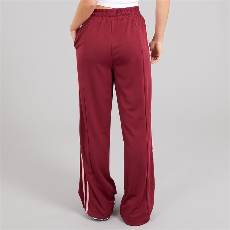 Brave Soul Womens Noelle Stripe Joggers Burgundy/Pink