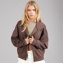 Brave Soul Womens Julie Zip Through Hoodie Chocolate