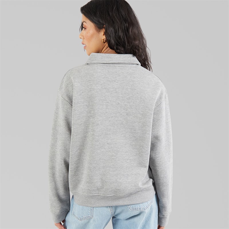 Brave Soul Womens Sherry Sweatshirt Silver Grey Marl