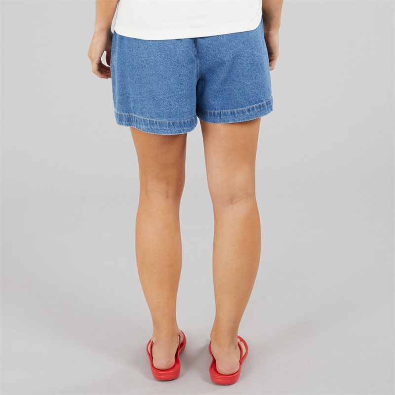 Brave Soul Womens Jean Shorts Mid Blue