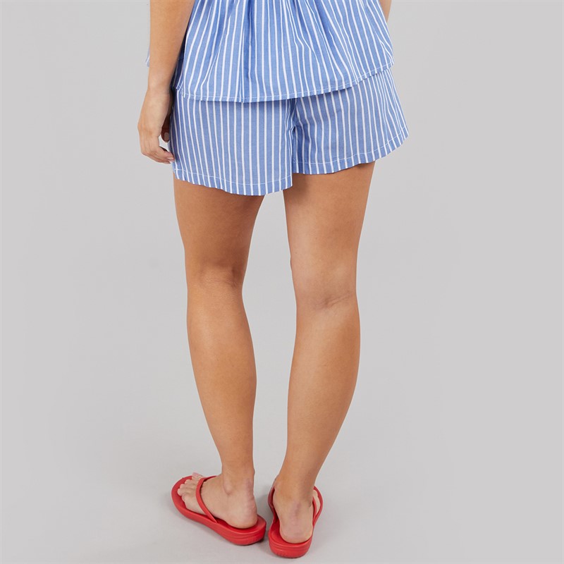 Brave Soul Womens Bella Mini Shorts Blue/White