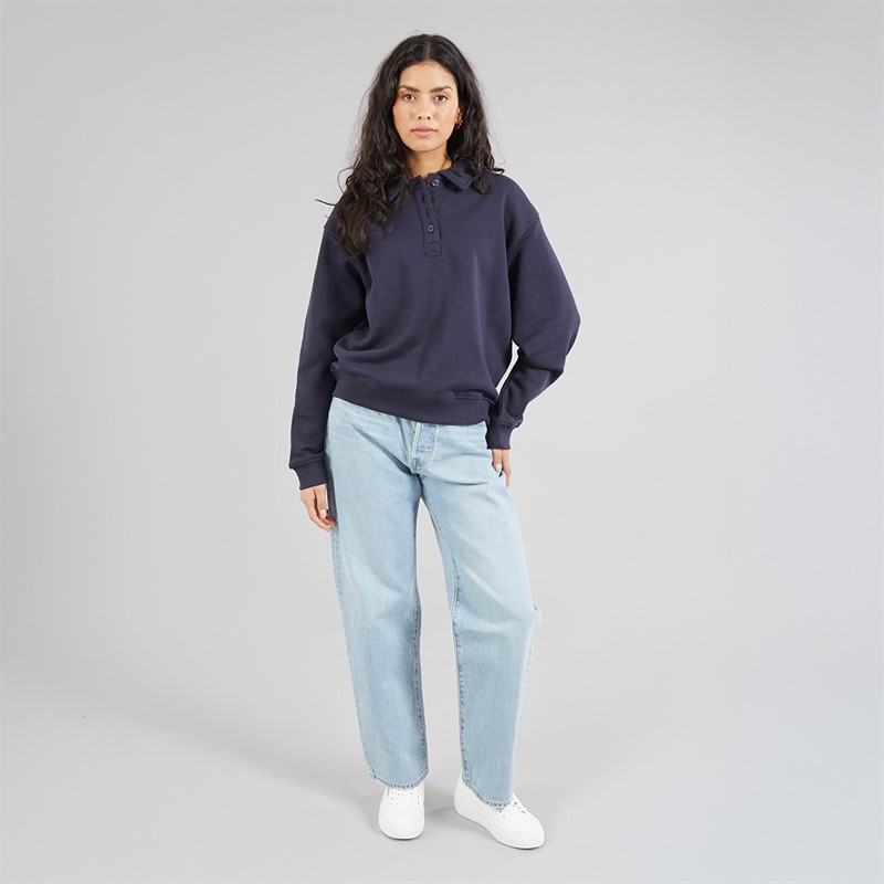 Brave Soul Womens Sherry Sweatshirt Navy