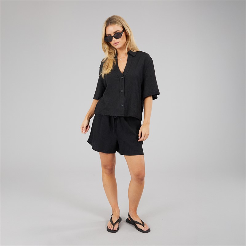 Brave Soul Womens Tara Mini Shorts Black