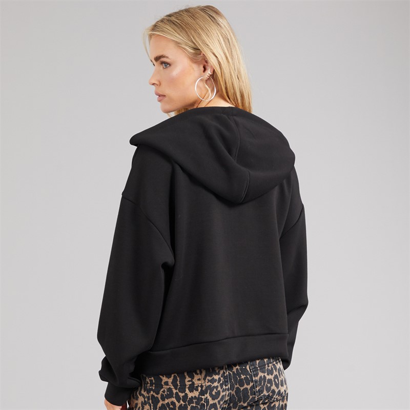 Brave Soul Womens Julie Zip Through Hoodie Black