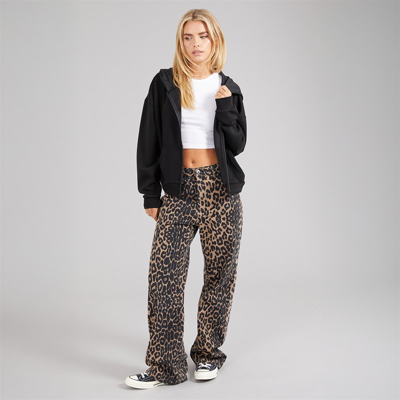 Brave Soul Womens Julie Zip Through Hoodie Black