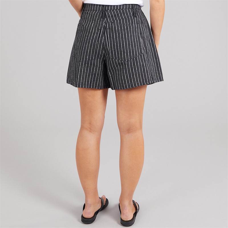 Brave Soul Womens Ziana Tailored Shorts Black/Cream