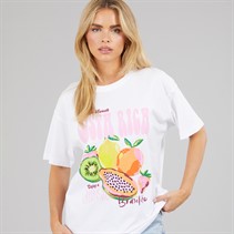 Brave Soul Womens Coco Graphic T-Shirt White