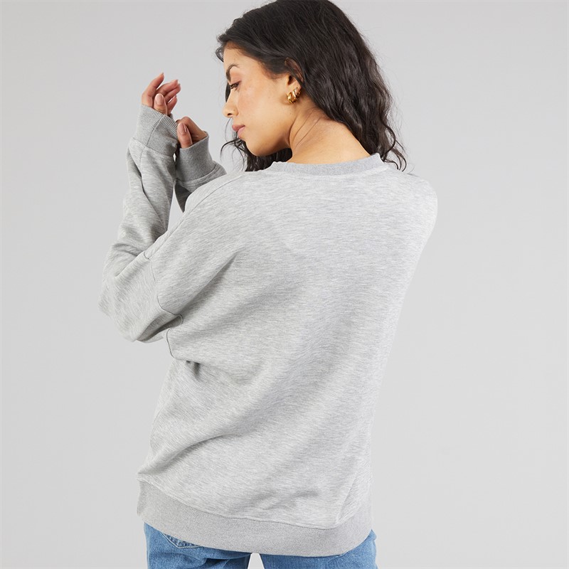 Brave Soul Womens Todd Sweatshirt Grey Marl