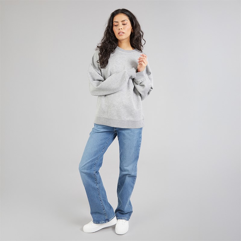 Brave Soul Womens Todd Sweatshirt Grey Marl