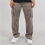 Brave Soul Mens Poplin Cargo Trousers Taupe