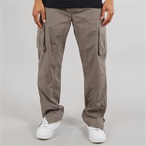 Brave Soul Mens Poplin Cargo Trousers Taupe