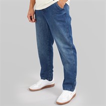 Brave Soul Mens Wide Leg Jeans Mid Blue