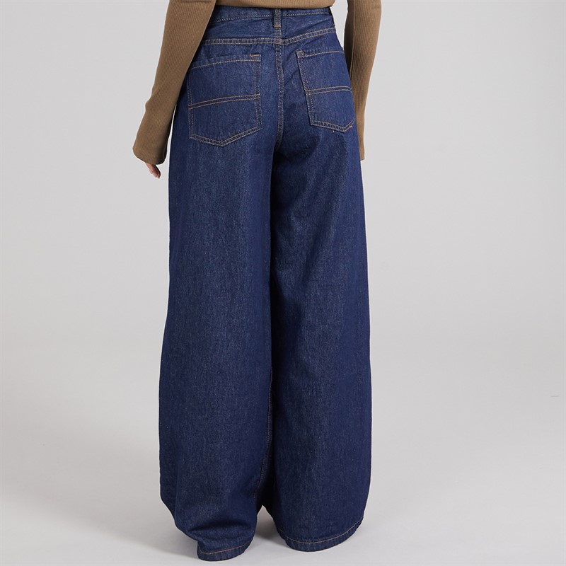 Brave Soul Womens Peyton Wide Leg Jeans Indigo