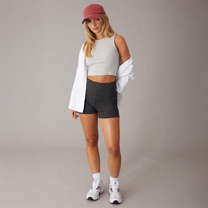 Brave Soul Womens West Crop Cycling Shorts Charcoal