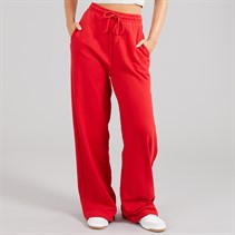 Brave Soul Womens Jemma Wide Leg Joggers Red