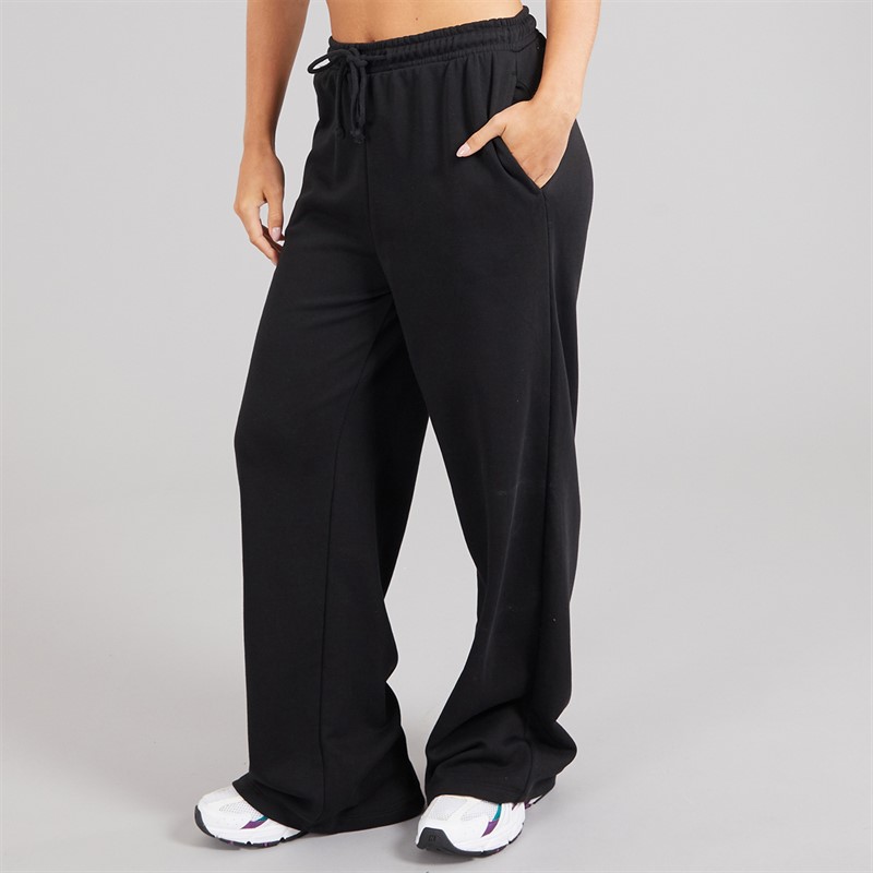 Brave Soul Womens Jemma Wide Leg Joggers Black