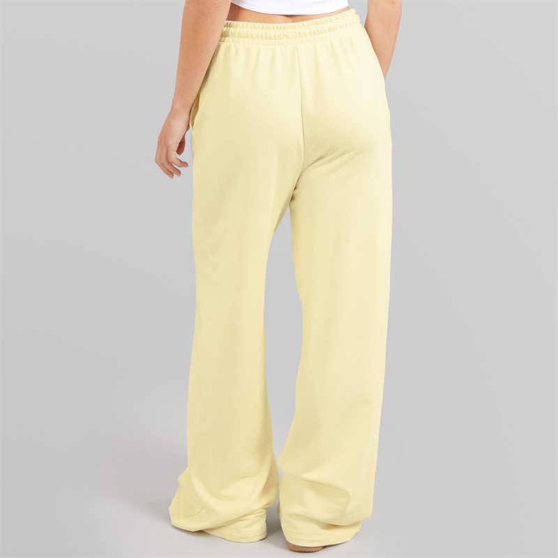 Brave Soul Womens Jemma Wide Leg Joggers Lemon
