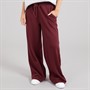 Brave Soul Womens Jemma Wide Leg Joggers Burgundy