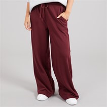 Brave Soul Womens Jemma Wide Leg Joggers Burgundy