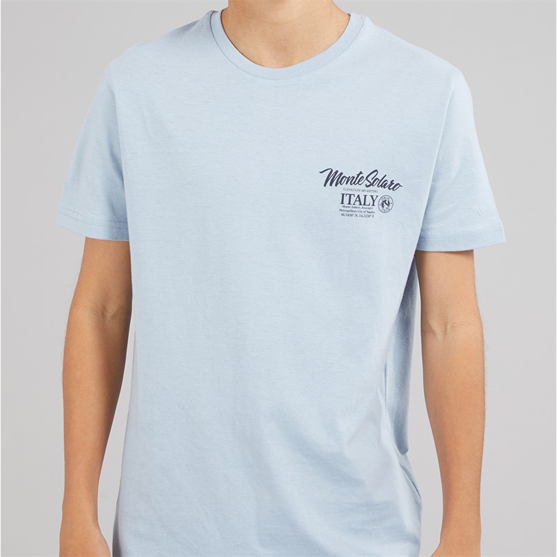 Brave Soul Drenge Solaro T-shirt Light Blue/Multi-Colour