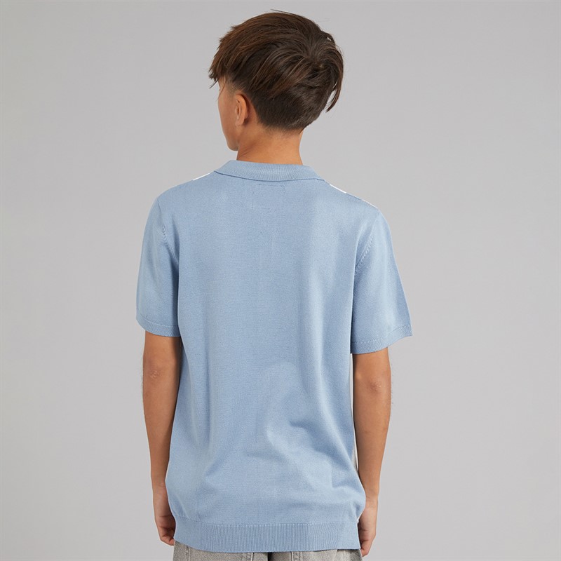 Brave Soul Drenge Woodhay Polo Shirt Steel Blue
