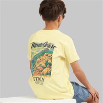 Brave Soul Drenge Solaro T Shirt Citron/Multi Farve Prin Lemon/Multi-Colour Prin