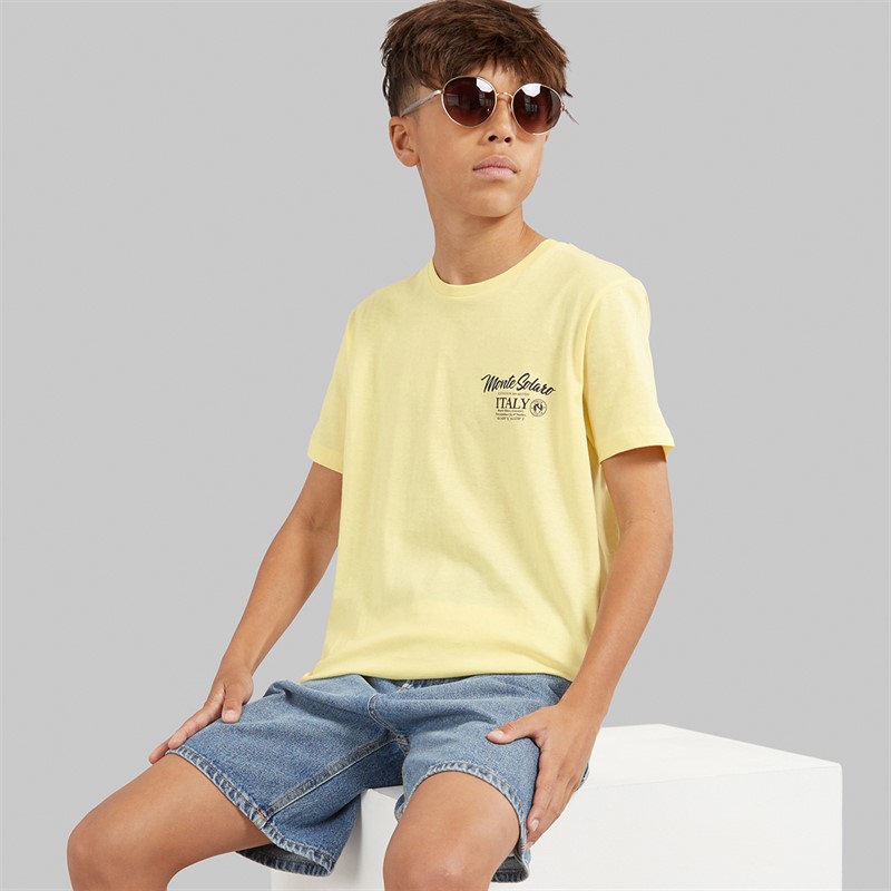 Brave Soul T-shirt Solaro cytrynowy/wielokolorowy z nadrukiem dla chłopca kolor Lemon/Multi-Colour Prin