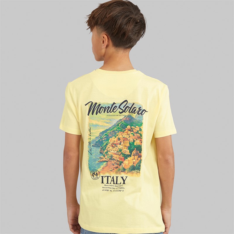 Brave Soul T-shirt Solaro cytrynowy/wielokolorowy z nadrukiem dla chłopca kolor Lemon/Multi-Colour Prin