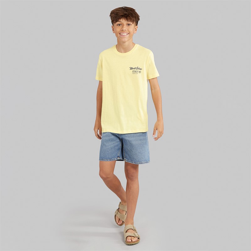 Brave Soul T-shirt Solaro cytrynowy/wielokolorowy z nadrukiem dla chłopca kolor Lemon/Multi-Colour Prin