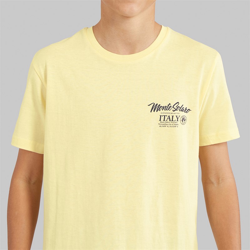 Brave Soul T-shirt Solaro cytrynowy/wielokolorowy z nadrukiem dla chłopca kolor Lemon/Multi-Colour Prin