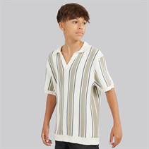 Brave Soul Drenge Rialto Polo Shirt Creme/Lys Grøn/Mellem Grøn Cream/Lt Green/Mid Green