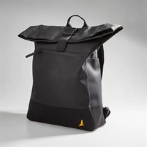 Brave Soul Mens Noel Roll Top Rubberised Backpack Black
