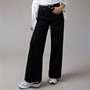 Brave Soul Womens Peyton Wide Leg Jeans Black