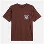 Brave Soul Womens Bloom T-Shirt Brown/Blue Body/Print
