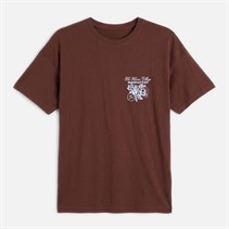 Brave Soul Womens Bloom T-Shirt Brown/Blue Body/Print