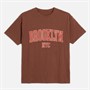 Brave Soul Womens Brooklyn T-Shirt Brown Acid Wash