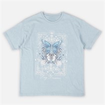 Brave Soul Womens Day Dreamer T-Shirt Blue Acid Wash