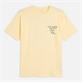 Brave Soul Womens Louvre T-Shirt Yellow/Blue Body/Print