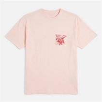 Brave Soul Womens Bloom T-Shirt Pink/Red Body/Print