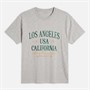 Brave Soul Womens Los Angeles T-Shirt Grey Marl/Green/Gold