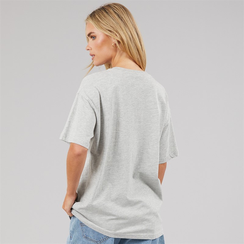 Brave Soul Dame Los Angeles T-shirt Grey Marl/Grøn/Gold