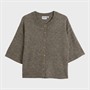Brave Soul Womens Marshal Short Sleeve Cardigan Mocha