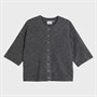 Brave Soul Womens Marshal Short Sleeve Cardigan Charcoal Melange