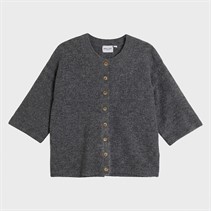 Brave Soul Womens Marshal Short Sleeve Cardigan Charcoal Melange