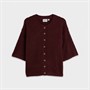 Brave Soul Womens Marshal Short Sleeve Cardigan Aubergine